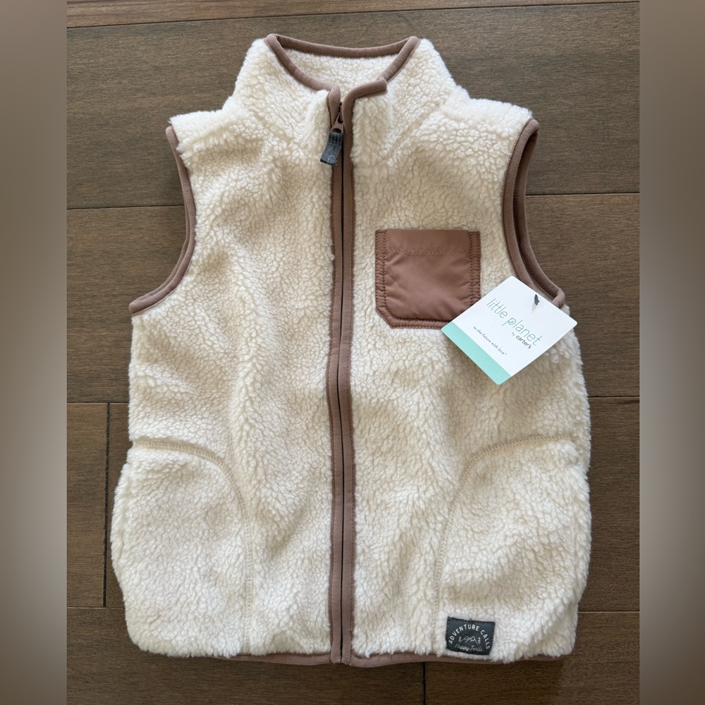 Little Planet by Carter’s Sherpa Vest NWT